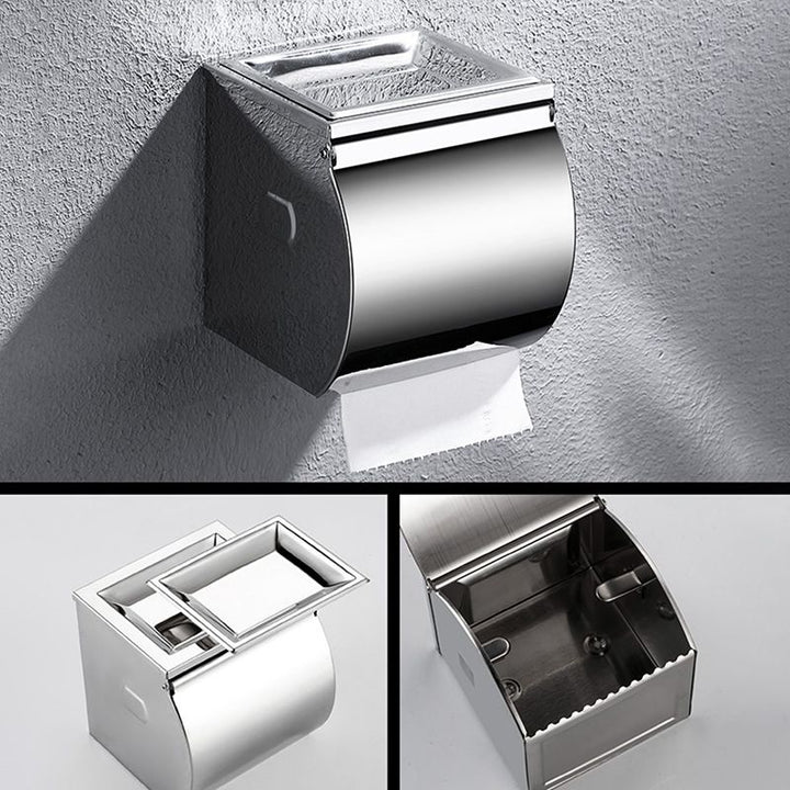 BowLift | Modern Stainless Steel Bathroom Shelf Paper Holder Bathroom Accessory Set