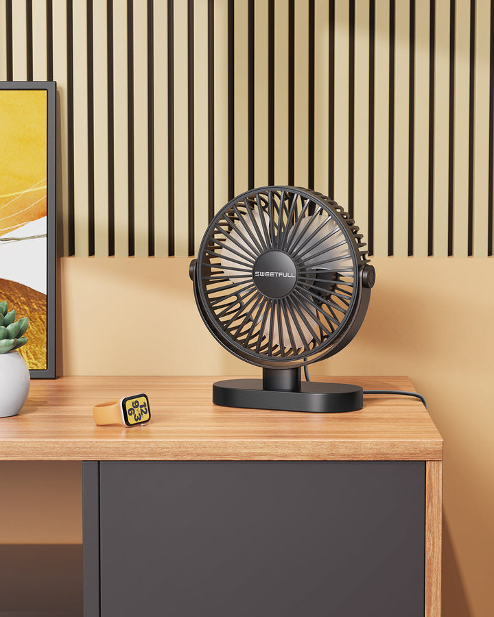 6.5 Inch USB Small Desk Fan for Home Office Car Outdoor Travel | Bowlift