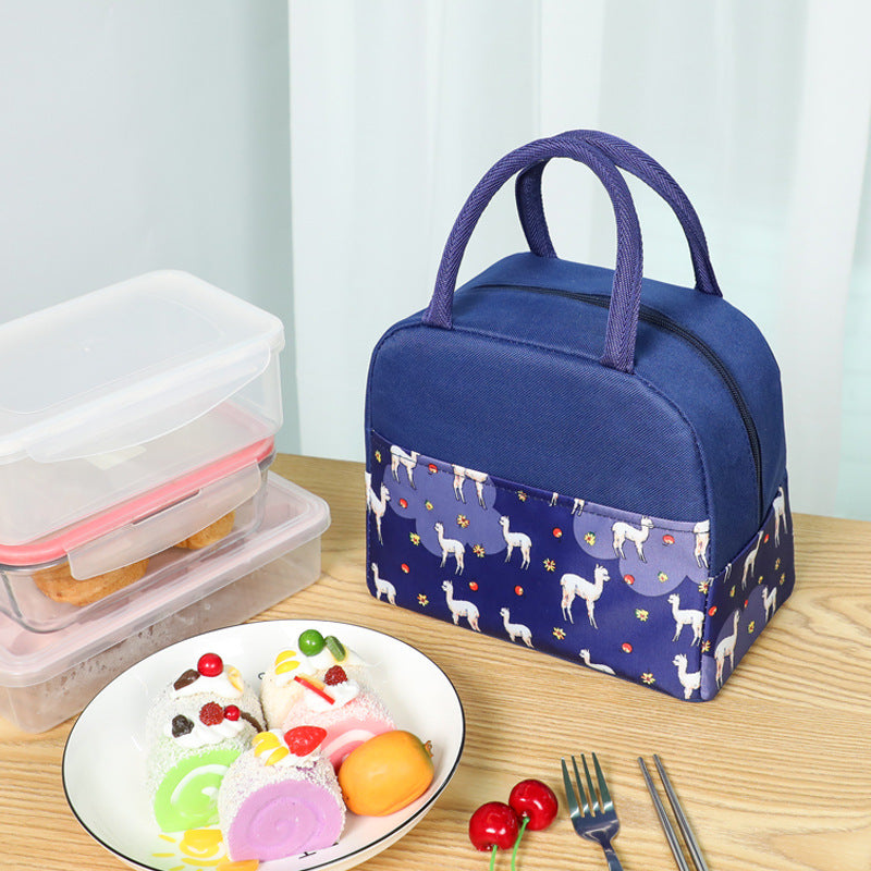 Insulated lunch bag with trendy flamingo pattern Bowlift
