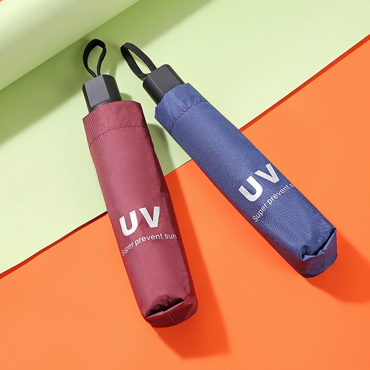 Women's UV Protection Folding Umbrella with Automatic Opening Mechanism Bowlift
