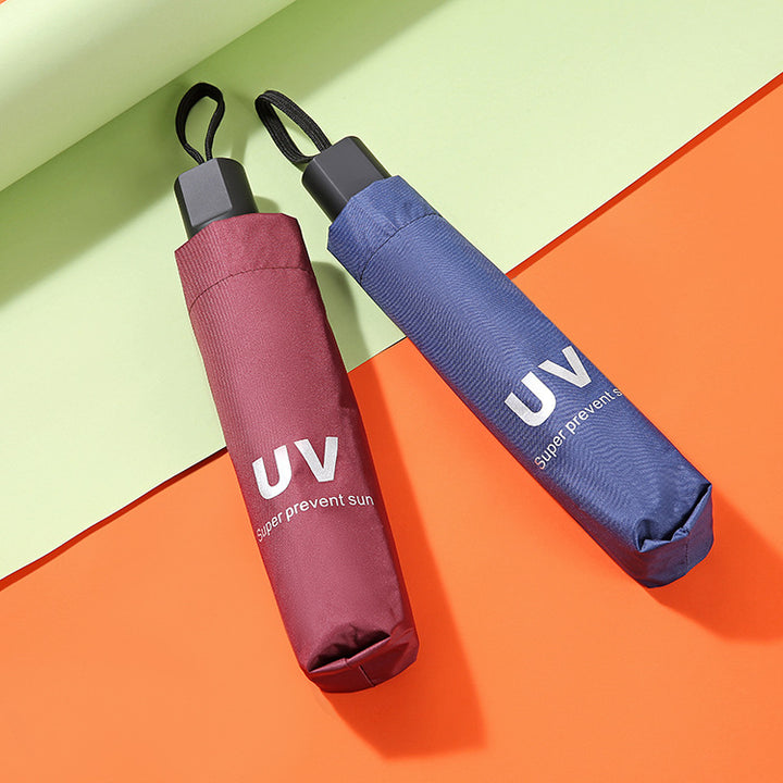 Women's UV Protection Folding Umbrella with Automatic Opening Mechanism Bowlift