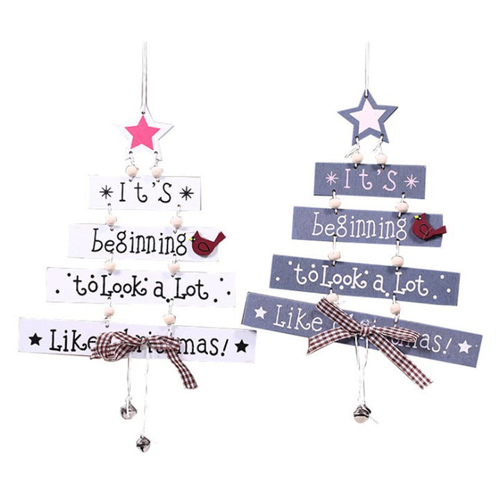 Decorative Wooden Christmas Tree Sign Bowlift