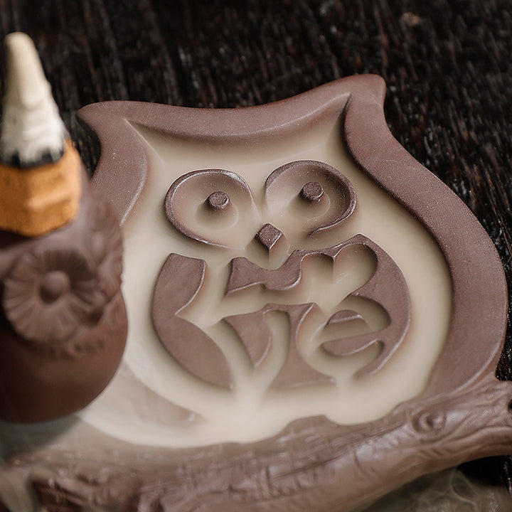 Owl-shaped Ceramic Incense Holder