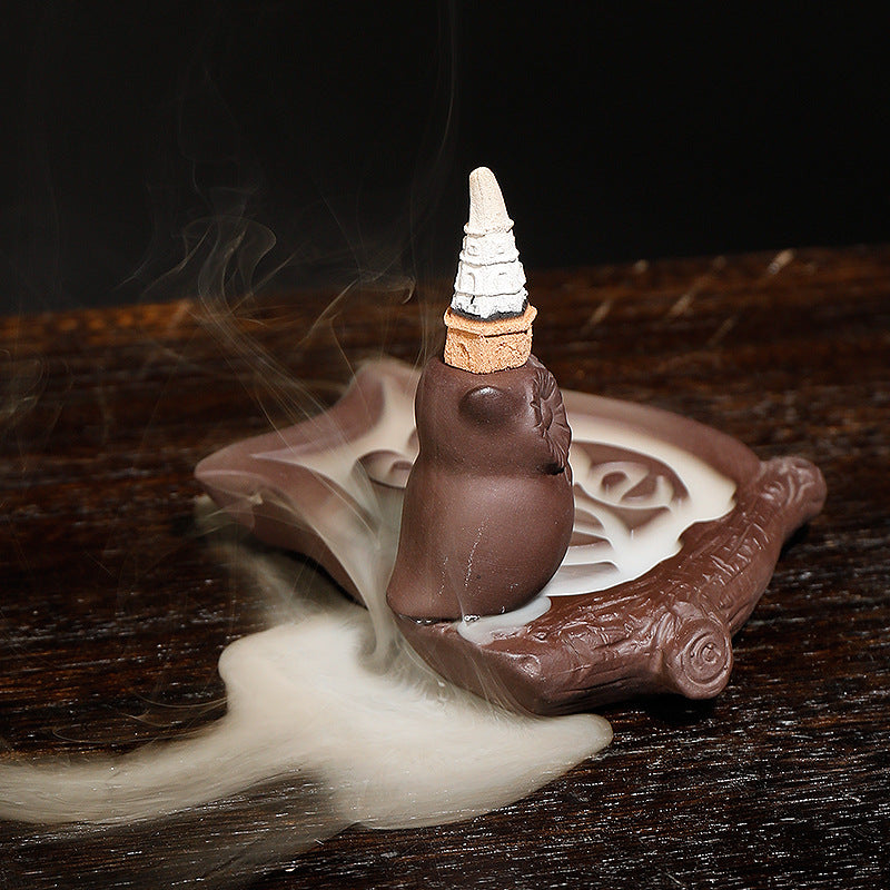 Owl-shaped Ceramic Incense Holder