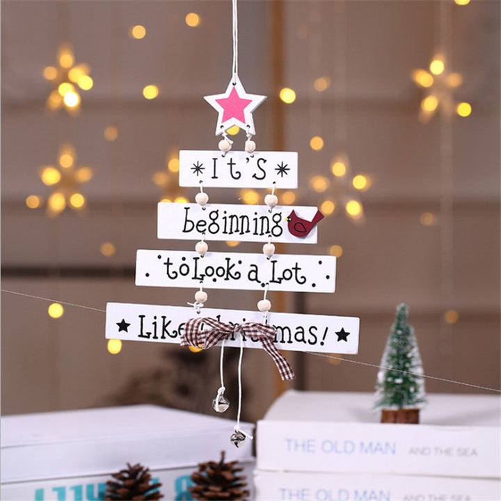 Decorative Wooden Christmas Tree Sign Bowlift