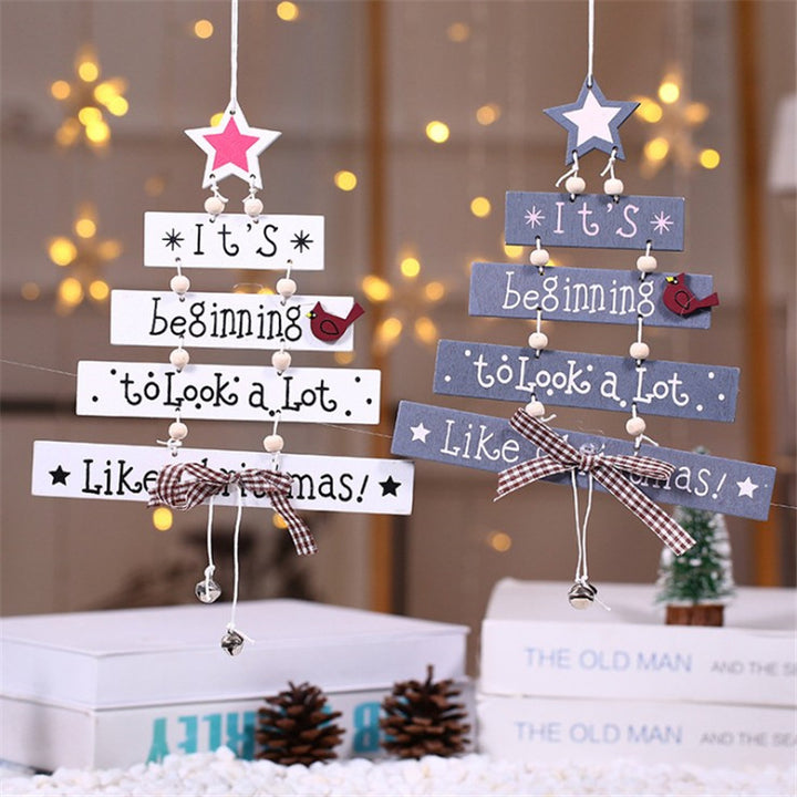 Decorative Wooden Christmas Tree Sign Bowlift