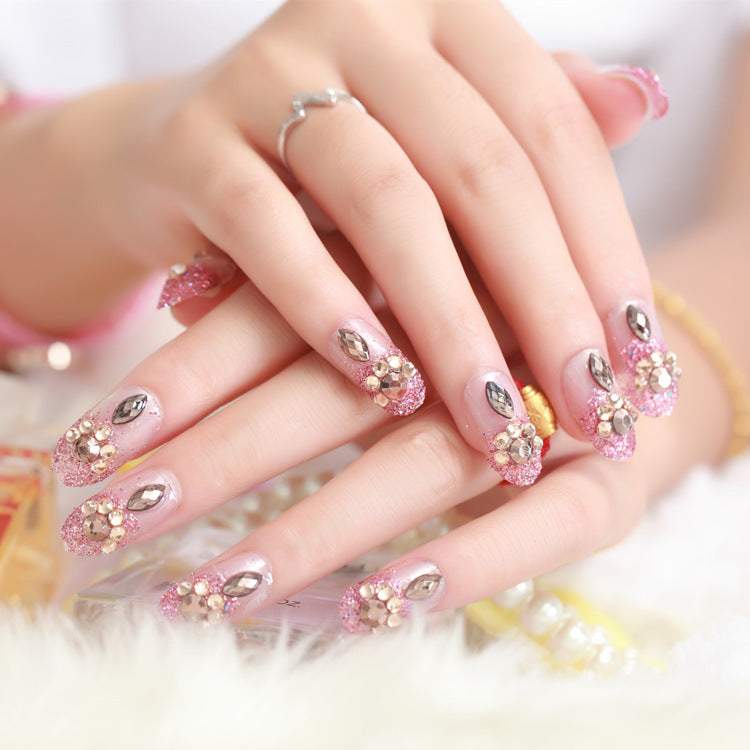 Artificial nails with delicate floral decorations Bowlift