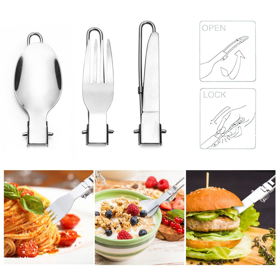 ultralight non-stick anodized aluminum camping cookware set with kettle foldable cutlery and portable stove Bowlift