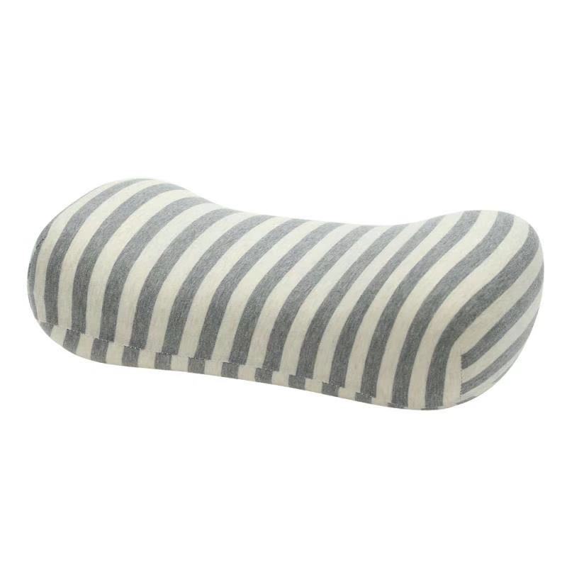 Ergonomic Contoured Memory Foam Travel Neck Pillow with Removable Striped Cover Bowlift