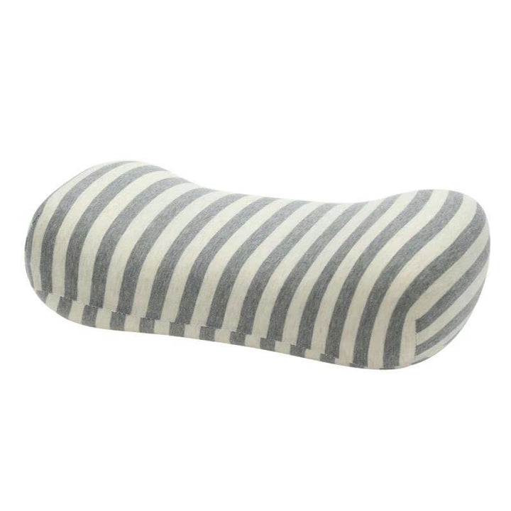 Ergonomic Contoured Memory Foam Travel Neck Pillow with Removable Striped Cover Bowlift
