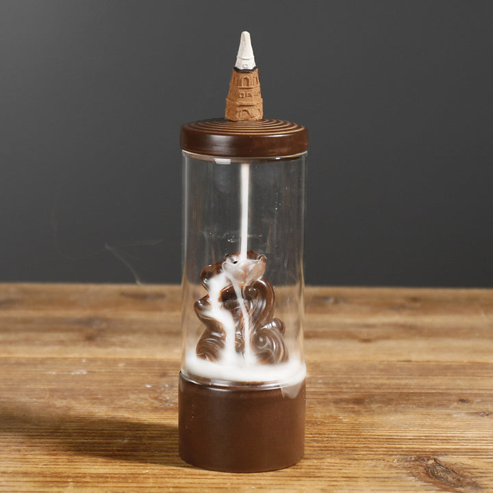 Elegant Glass Incense Waterfall