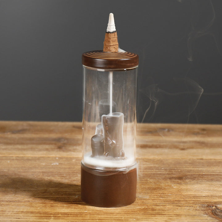 Elegant Glass Incense Waterfall