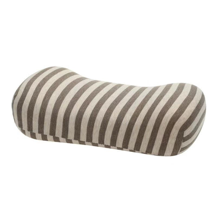 Ergonomic Contoured Memory Foam Travel Neck Pillow with Removable Striped Cover Bowlift