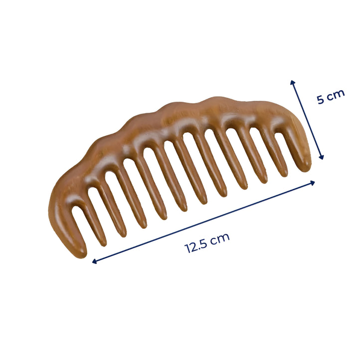 Tooth Hair Comb – Breakage-Free Detangling – Golden Sandalwood – Anti-Static – Gentle Scalp Massage – Healthy Shine Bowlift