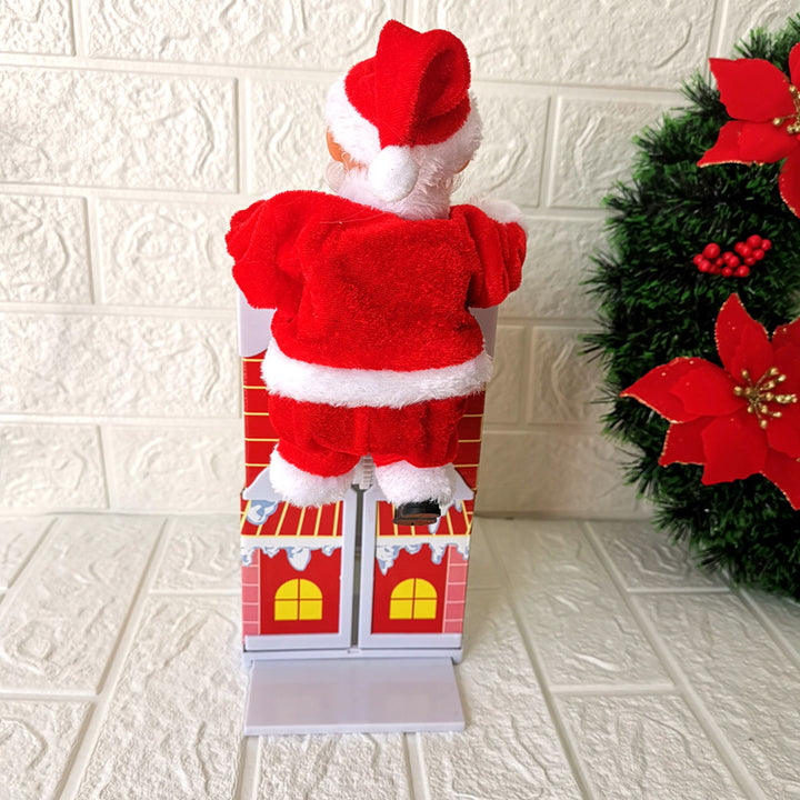 Decorative Santa Claus figure with ladder