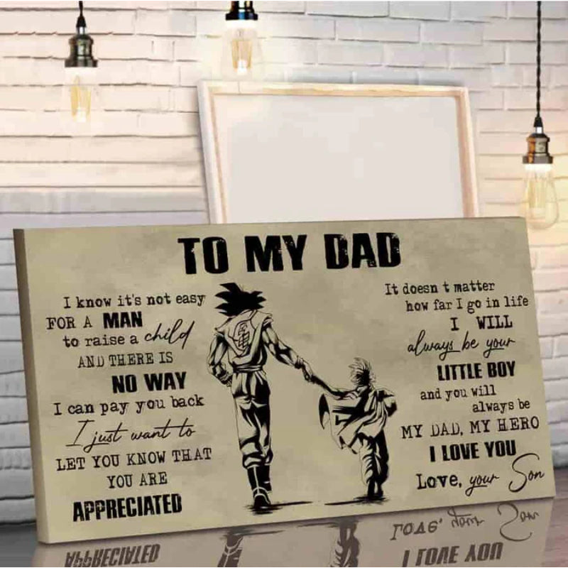 Personalized Father And Son Canvas Print | Bowlift