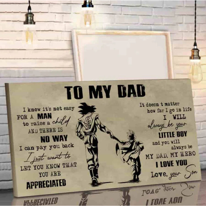 Personalized Father And Son Canvas Print | Bowlift
