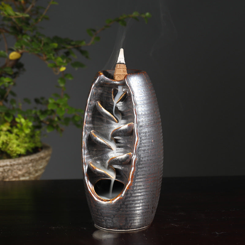 Elegant Ceramic Waterfall Incense Burner