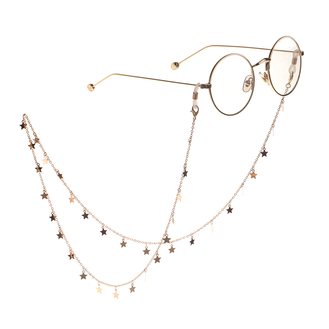 Star-Decorated Eyewear Chain Bowlift