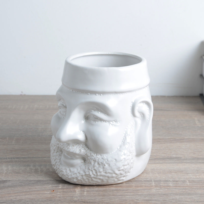 Decorative Plant Pot with Face Bowlift