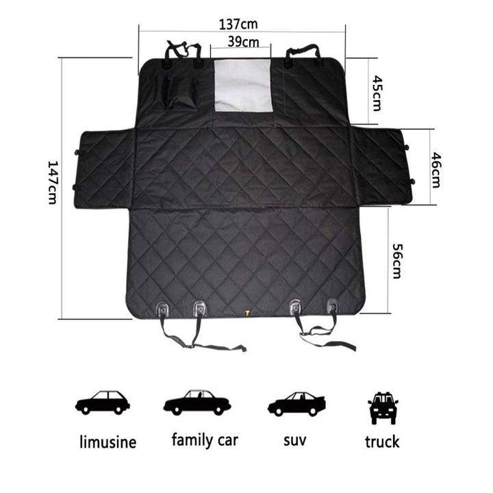 Premium Quilted Pet Car Hammock