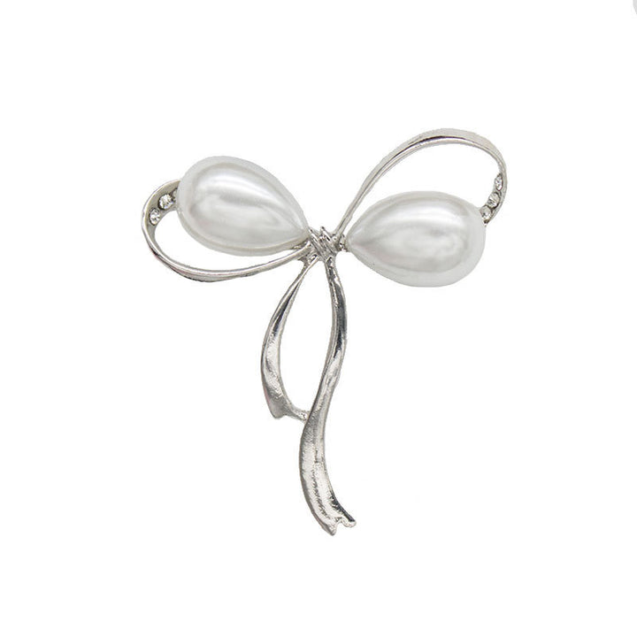 Elegant Pearl Bow Brooch Bowlift
