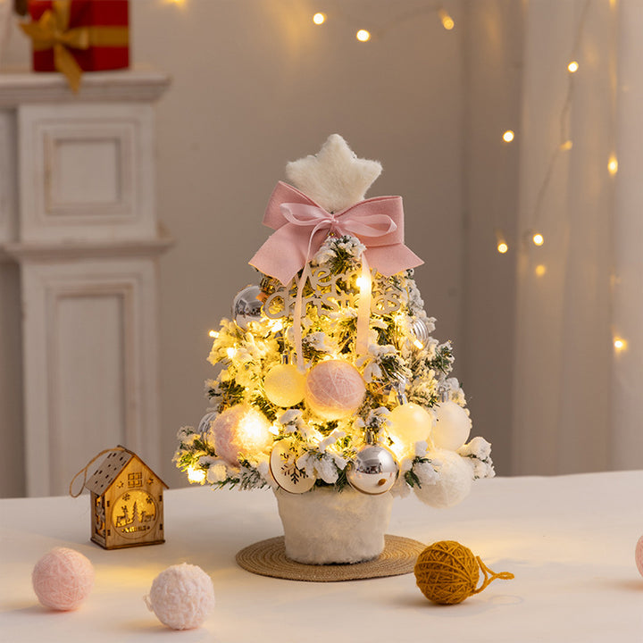 Mini Christmas tree with snow effect