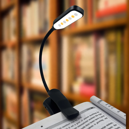 Portable LED clip light with USB charging