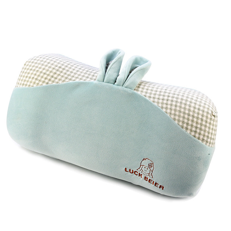 Ergonomic Contoured Memory Foam Travel Neck Pillow with Removable Striped Cover Bowlift