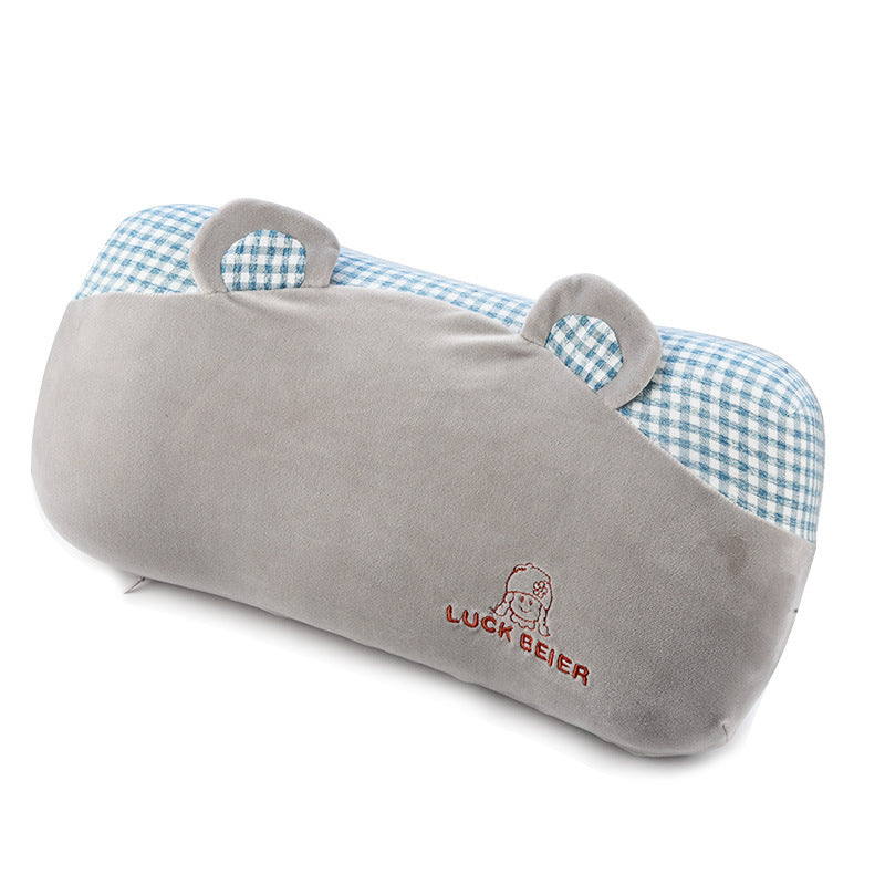 Ergonomic Contoured Memory Foam Travel Neck Pillow with Removable Striped Cover Bowlift