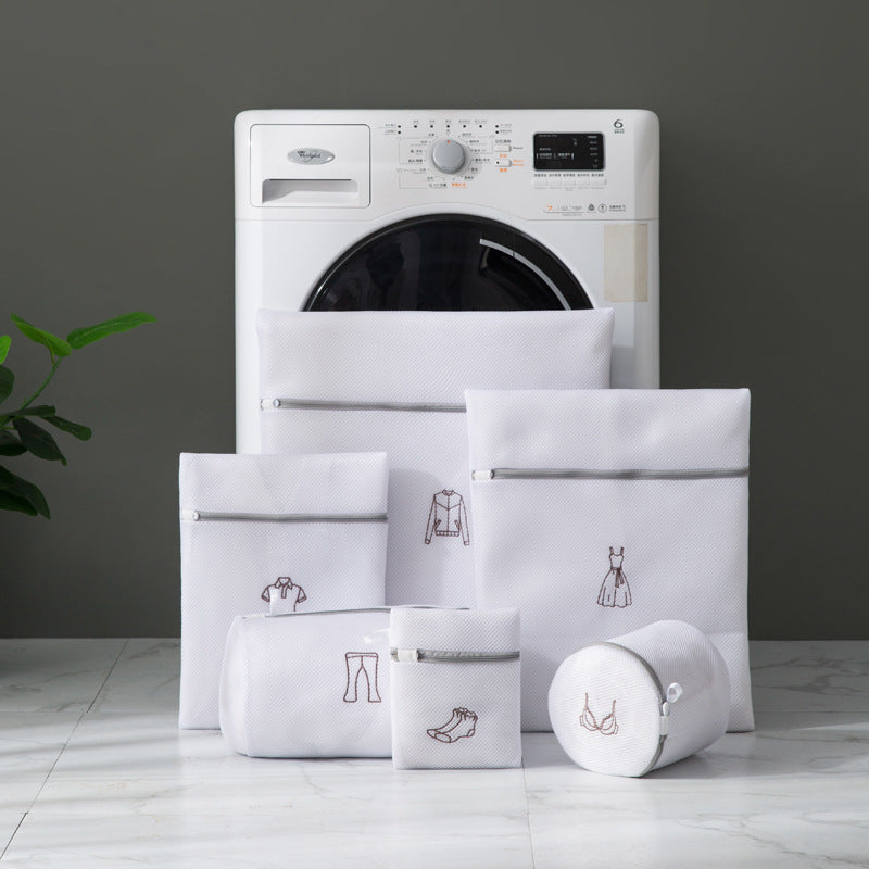 Breathable mesh laundry bag set with zip organizers Bowlift