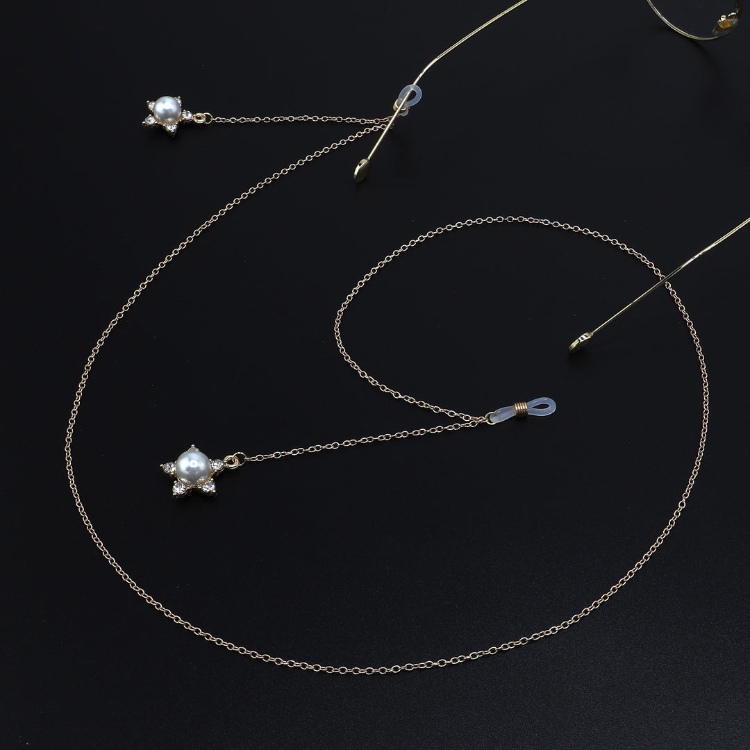 Pearl-Accented Eyewear Chain Bowlift