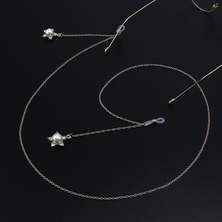 Pearl-Accented Eyewear Chain Bowlift