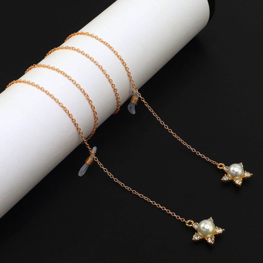 Pearl-Accented Eyewear Chain Bowlift