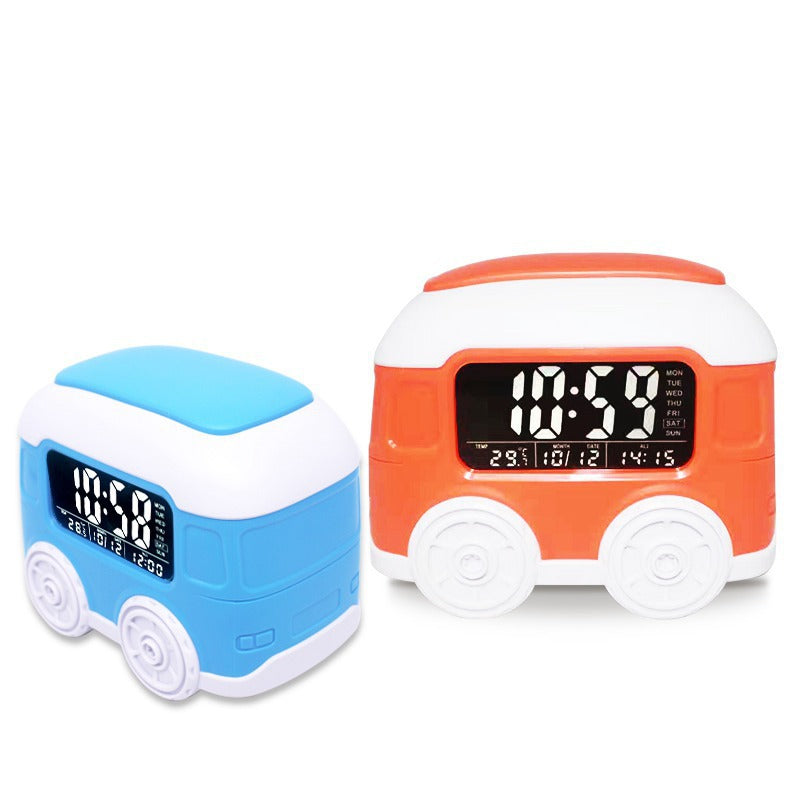 Digital Alarm Clock in Modern Bus Design Bowlift