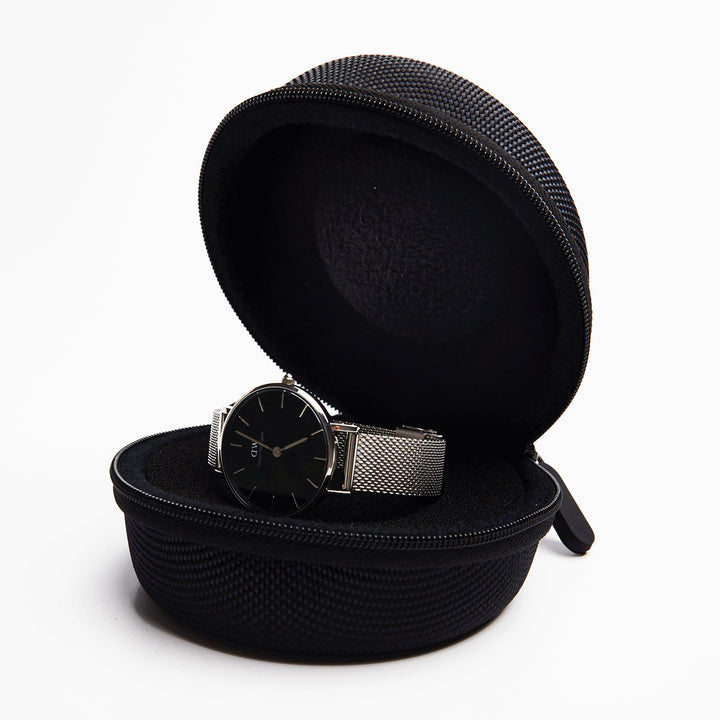 Hard-Shell Single Watch Travel Case with Foam Insert Bowlift