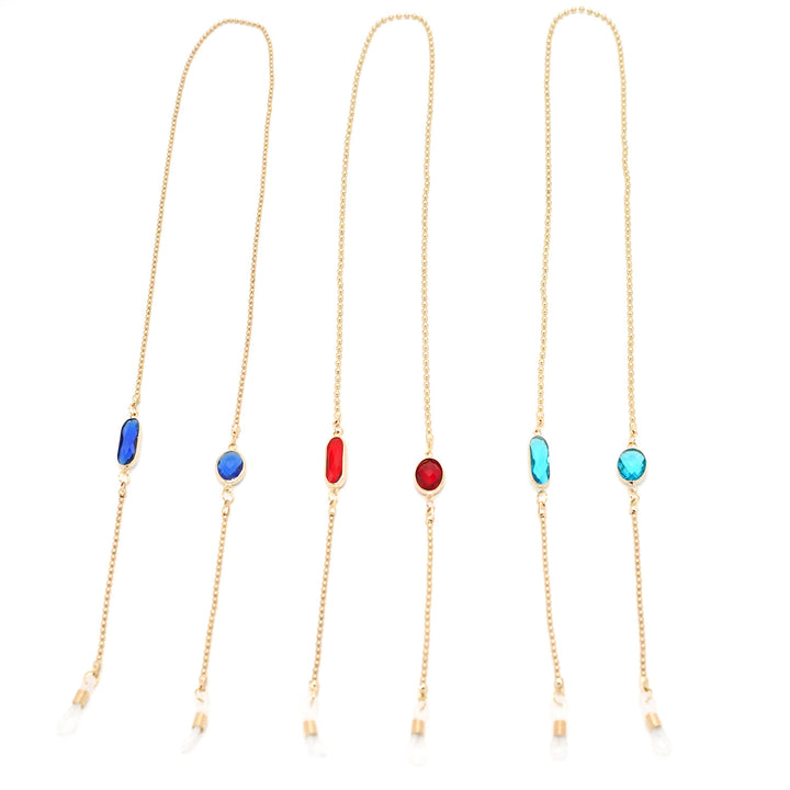 Elegant Gemstone Glasses Chain Bowlift