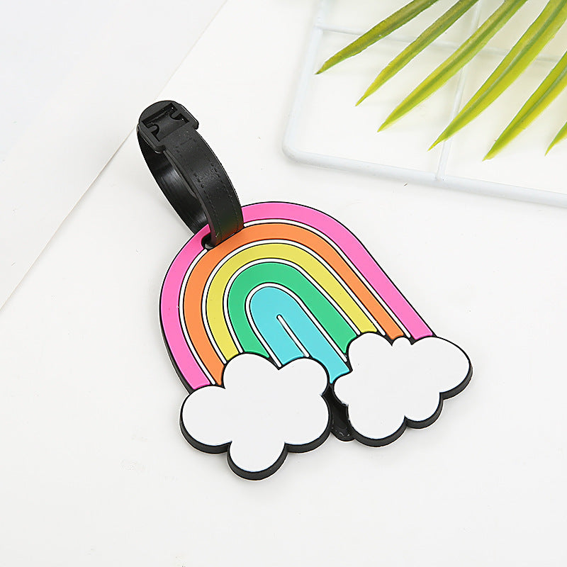 silicone novelty donut luggage tag with adjustable buckle strap and embossed sprinkle design Bowlift
