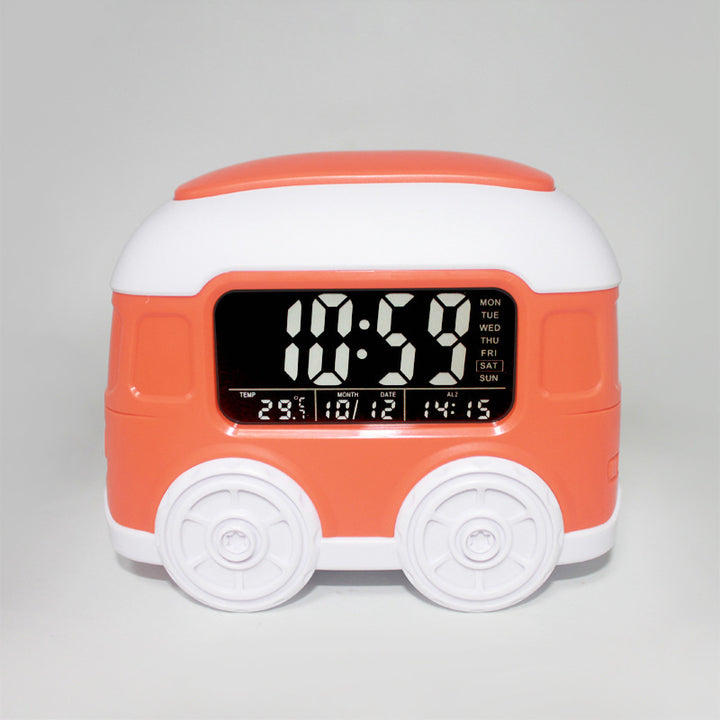 Digital Alarm Clock in Modern Bus Design Bowlift
