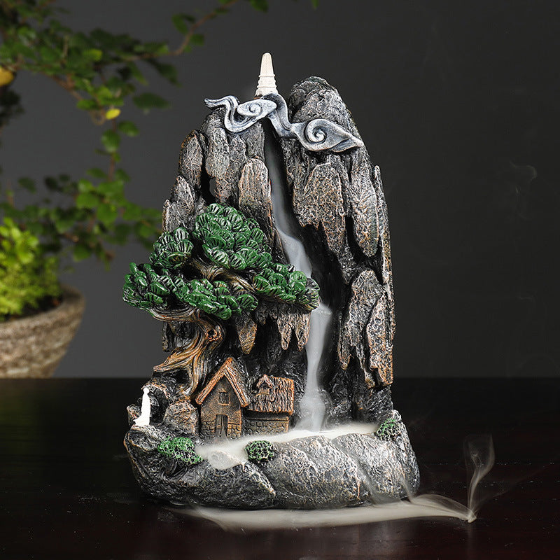 Decorative Mountain Waterfall Incense Fountain