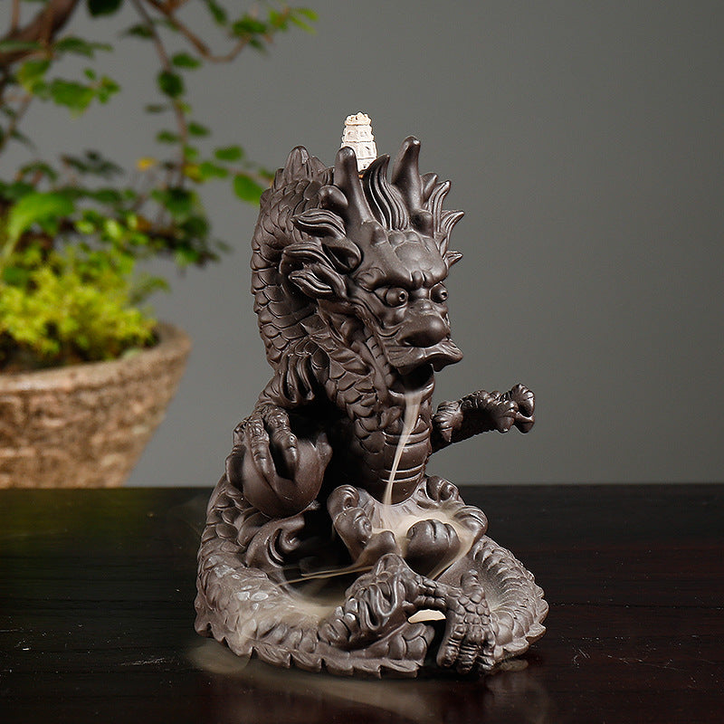 Intricate Dragon Theme Incense Waterfall