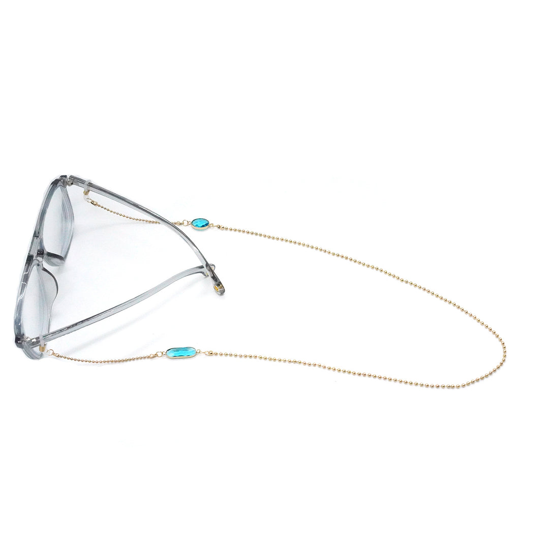 Elegant Stone-Embellished Eyewear Chain Bowlift