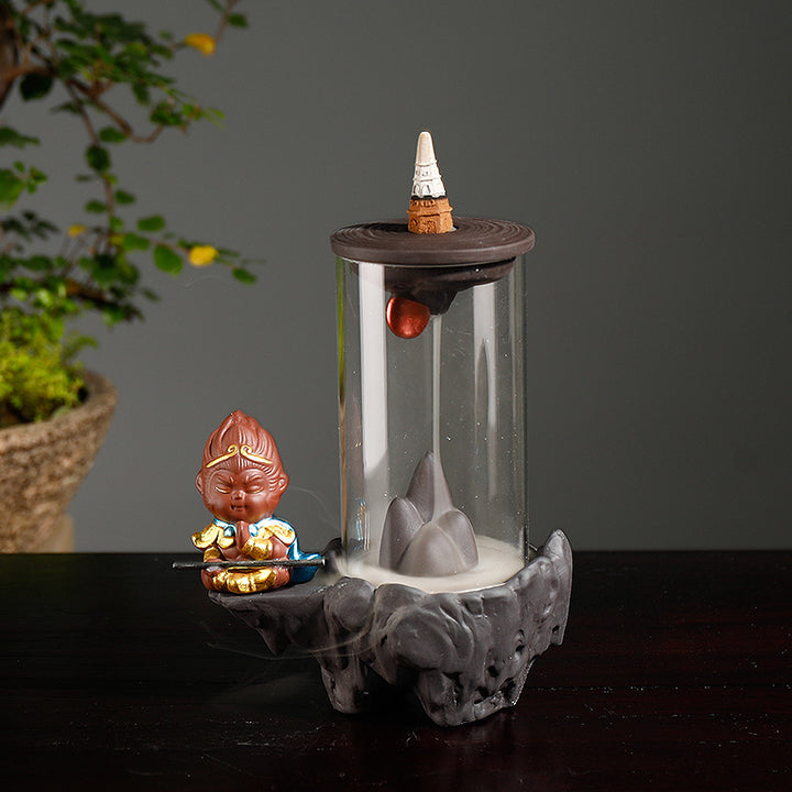 Decorative Meditation Waterfall Incense Holder