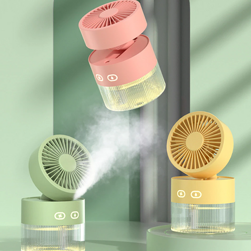 Mini Foldable USB Warm Light Spray Fan | Bowlift
