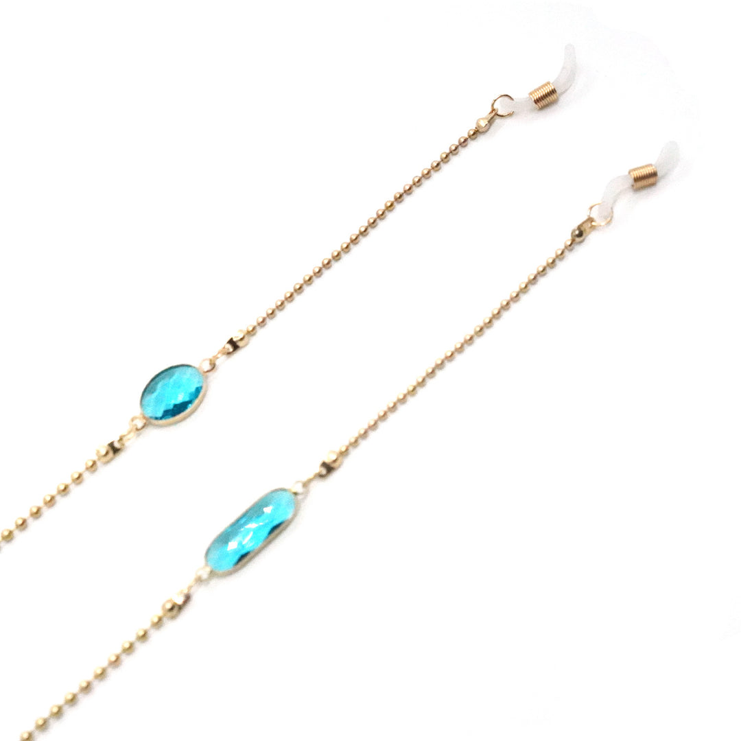 Elegant Stone-Embellished Eyewear Chain Bowlift