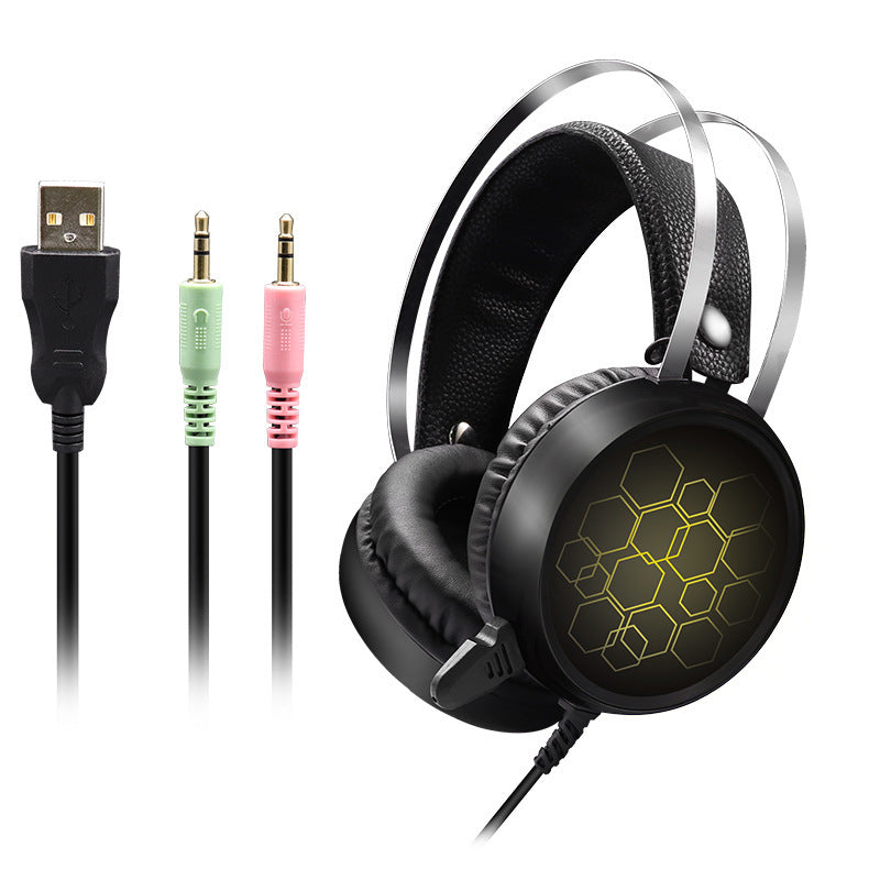 Gaming headset with noise cancelling and adjustable microphone Bowlift