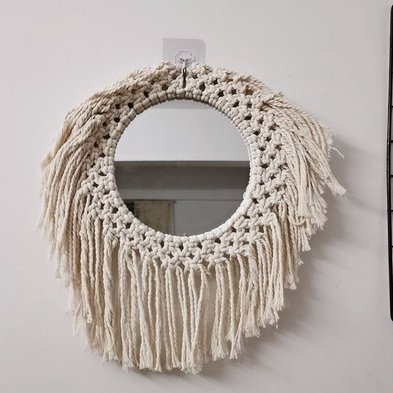 Decorative Macrame Wall Mirror Bowlift