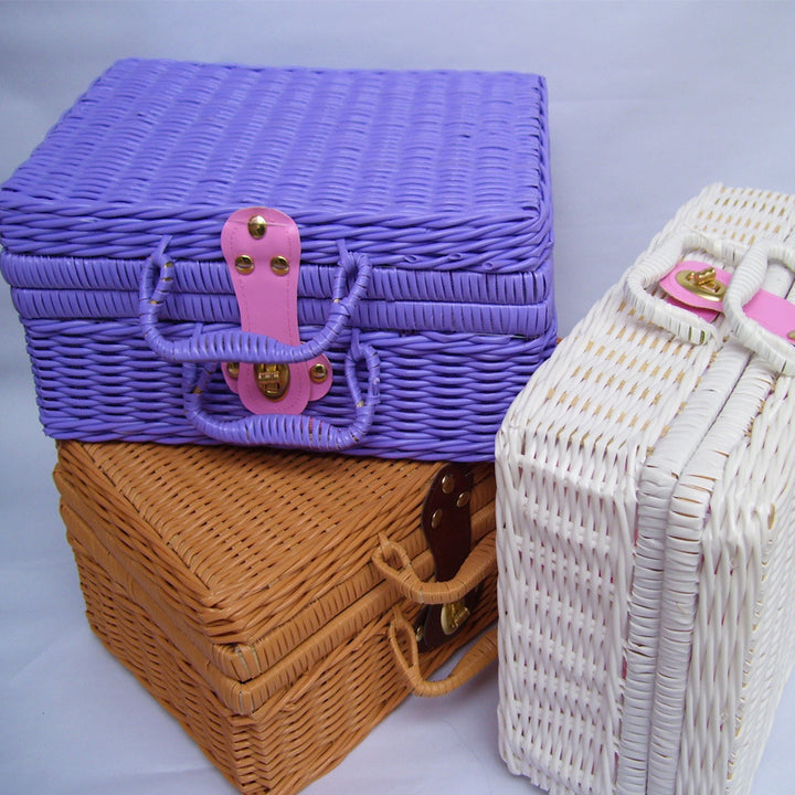 Versatile Handwoven Wicker Storage Box Bowlift