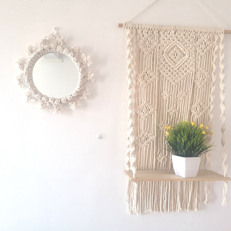 Decorative Macrame Wall Mirror Bowlift