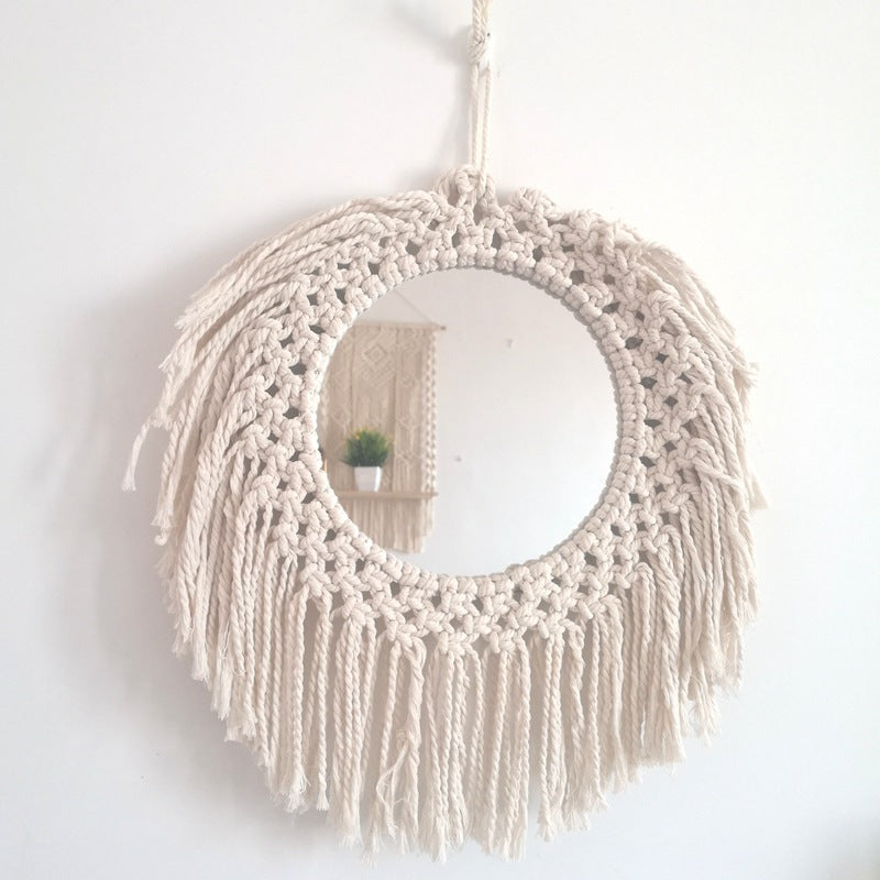 Decorative Macrame Wall Mirror Bowlift